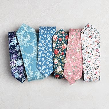 Wedding floral neckties socks bowties