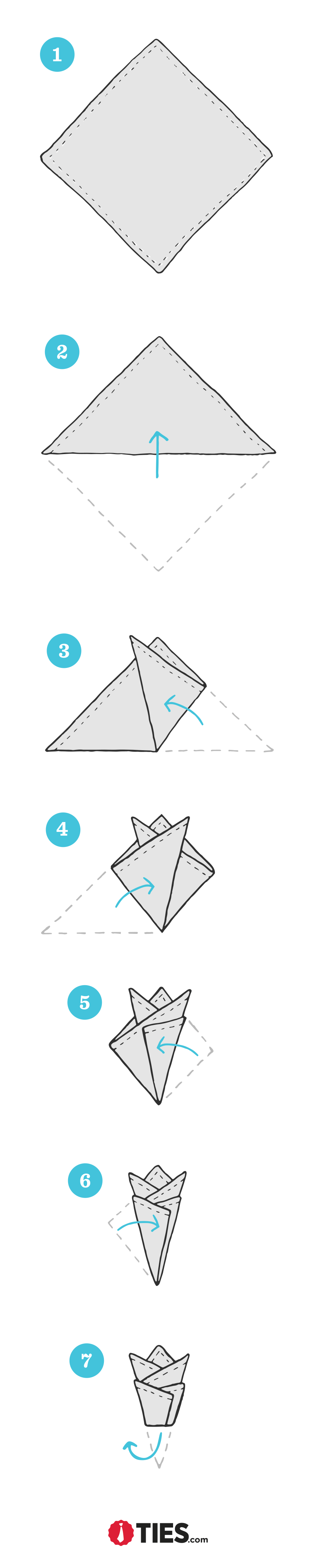 From classic to modern: Three ways to fold a pocket square for any occasion, by Oscarhunt