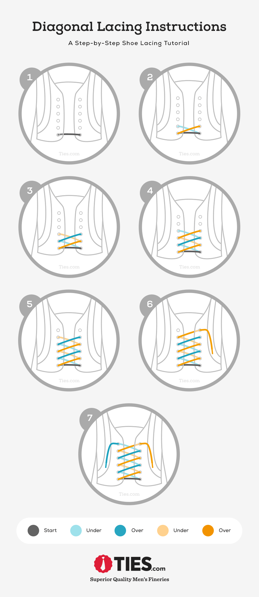 step by step shoelace designs