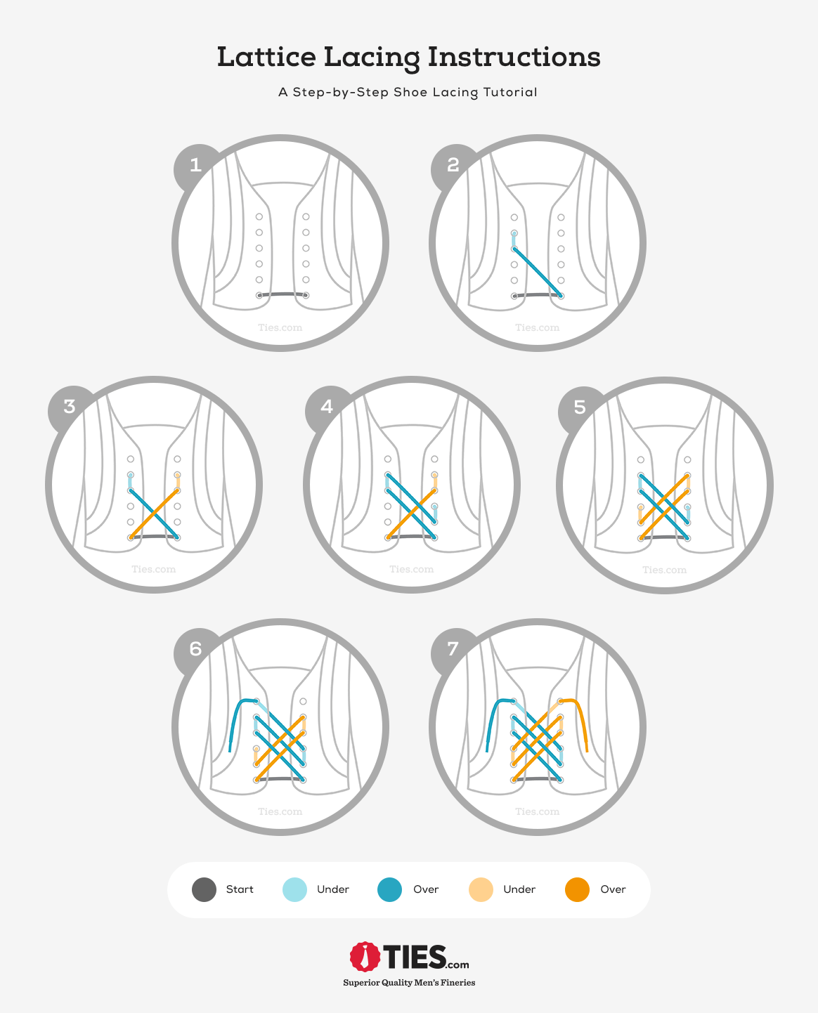 step by step shoe lacing