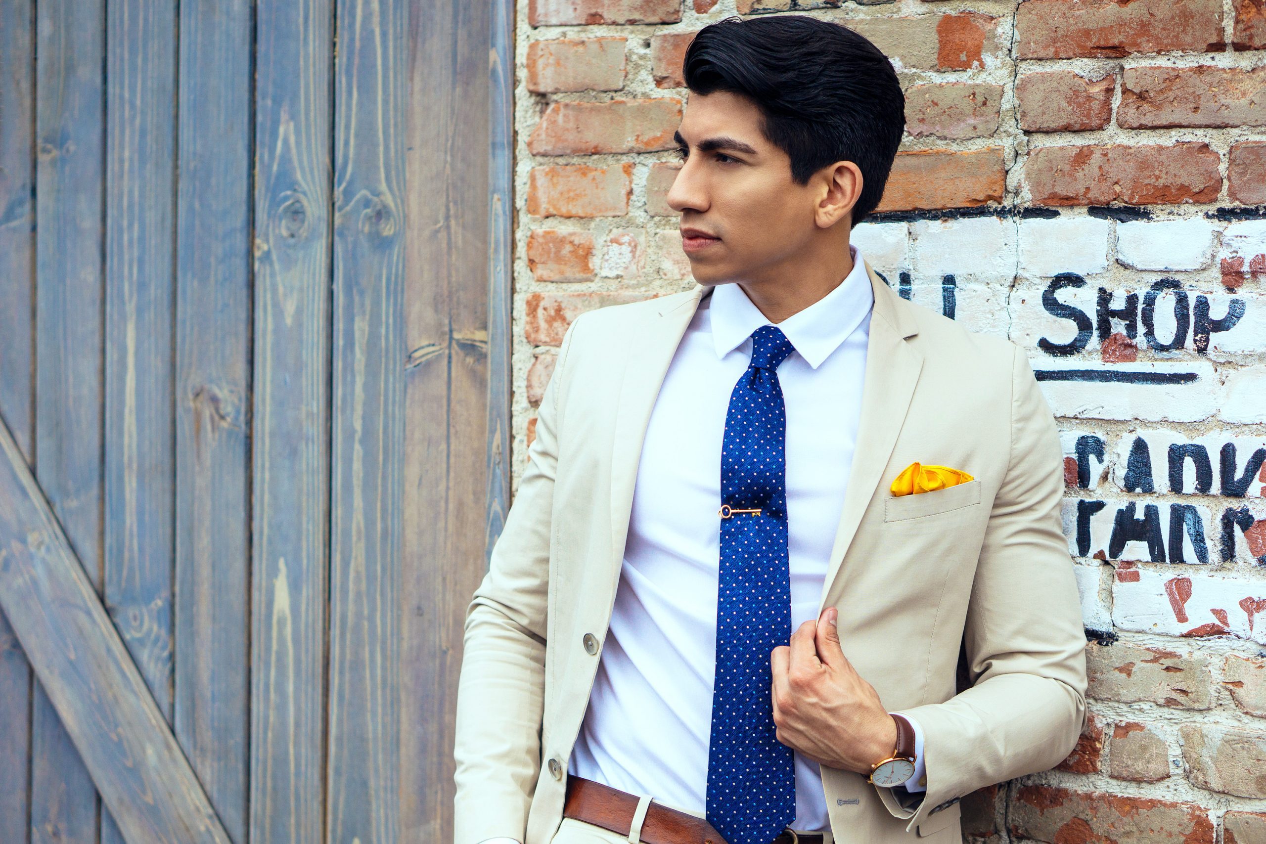 Fashion Silver Gold Men's Necktie Tie Bar Clasp Clip Cufflinks Set Simple Gift 