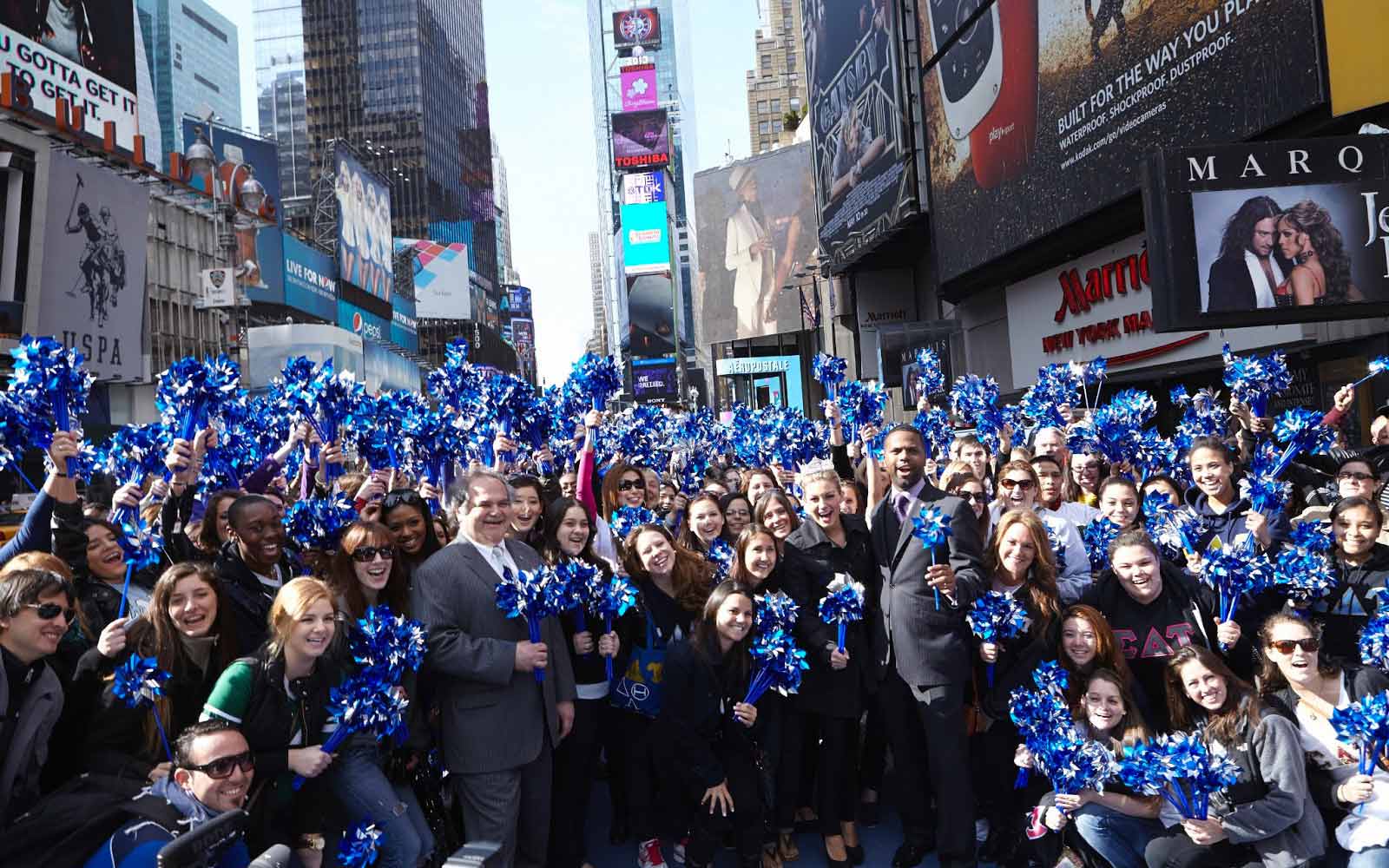 Prevent Child Abuse America attendees NYC Times Square