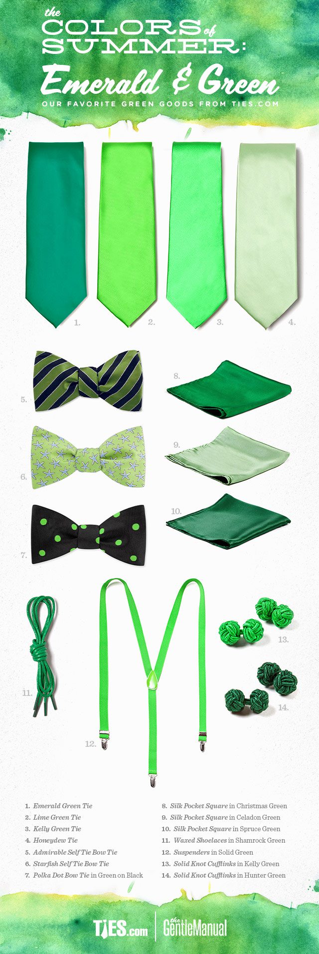 The Colors of Summer: Green Ties