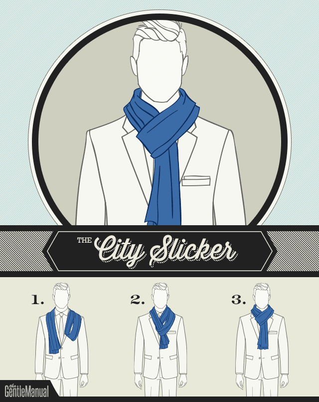 how to tie a scarf - The City Slicker scarf knot