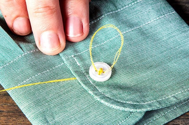 How to Sew a Button: Repeat With the Remaining Holes