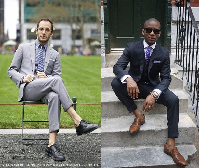 Men wearing Suits Without Socks