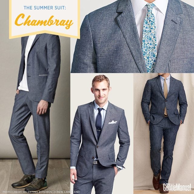 Men wearing Chambray suits