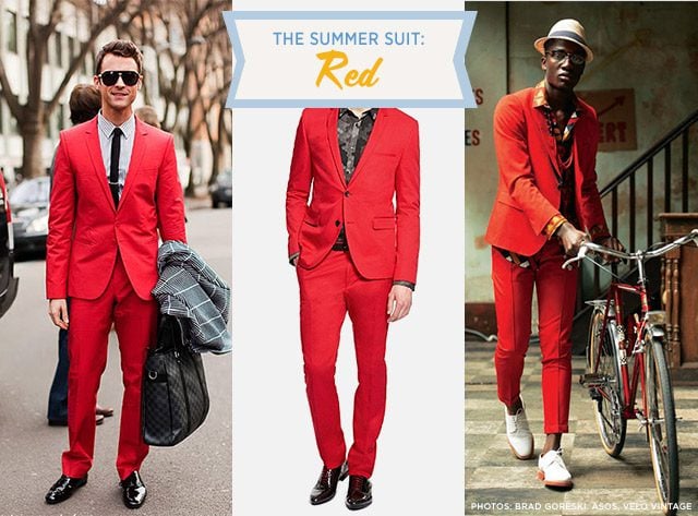Men wearing Red Suits