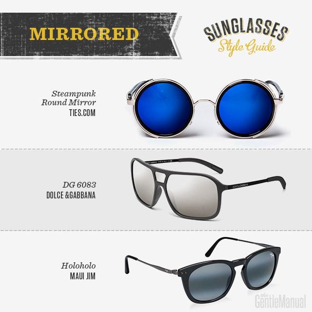 Different types of mirrored lens sunglasses sunglasses