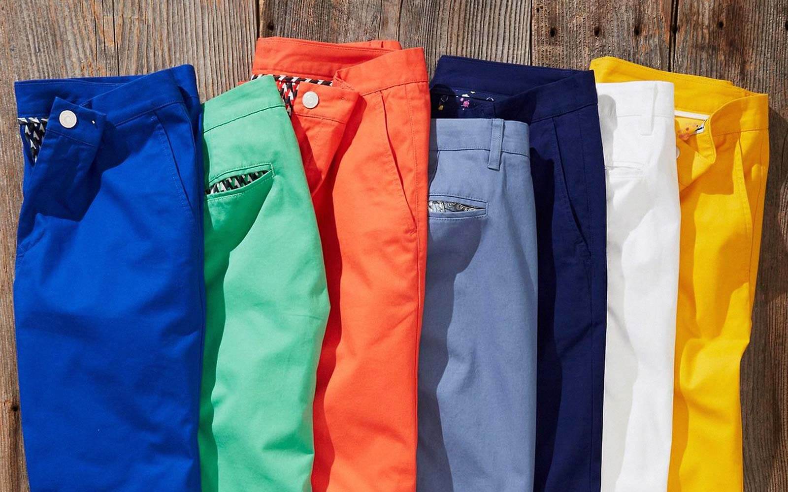 Various colorful pants