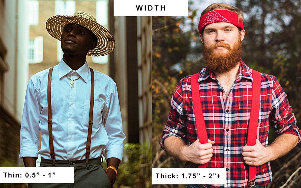how to wear suspenders thickness width