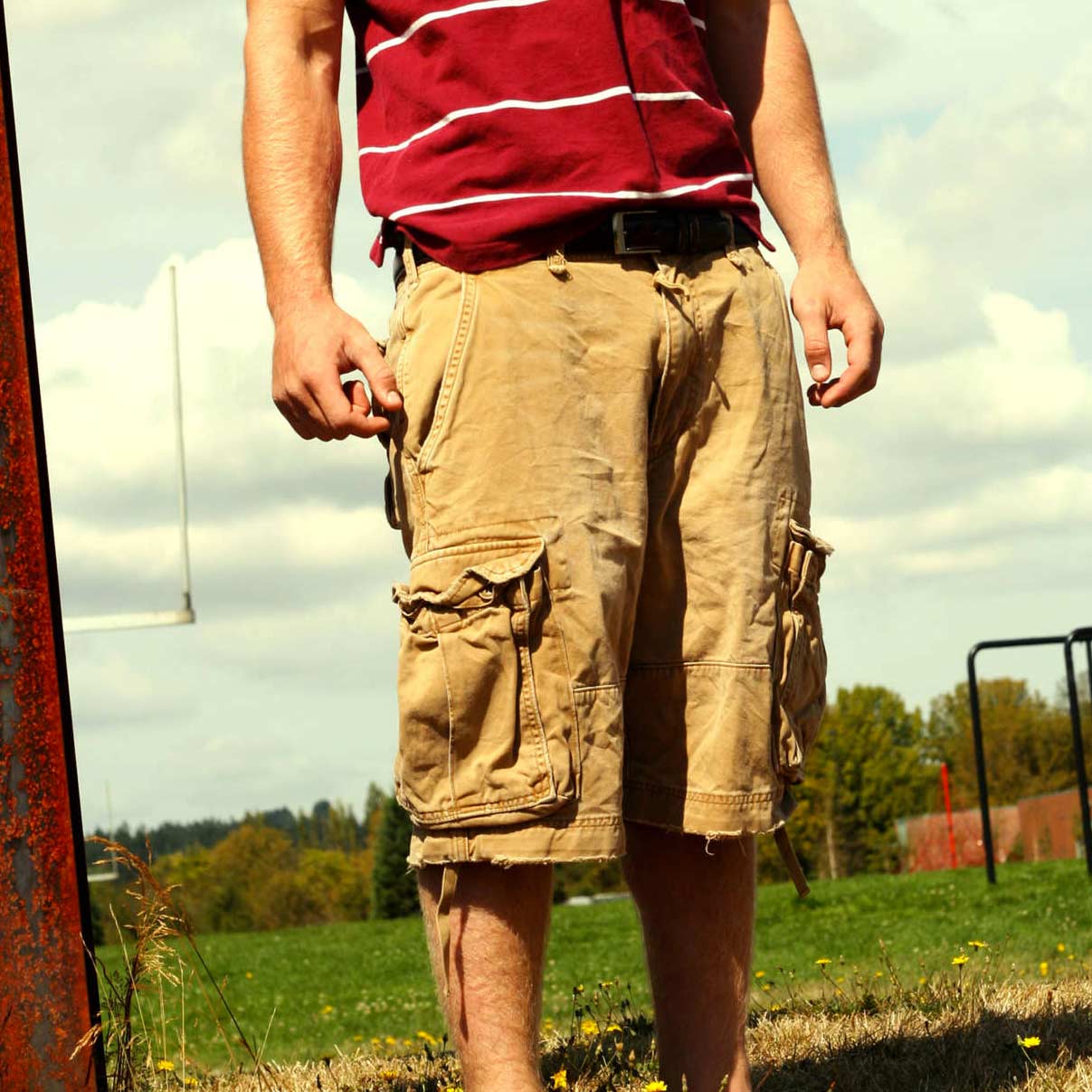 Man wearing Cargo Shorts