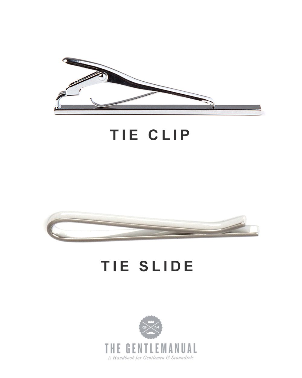 tie bar tie clip and tie slide