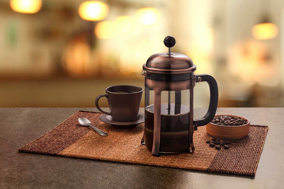 Making coffee using a French Press