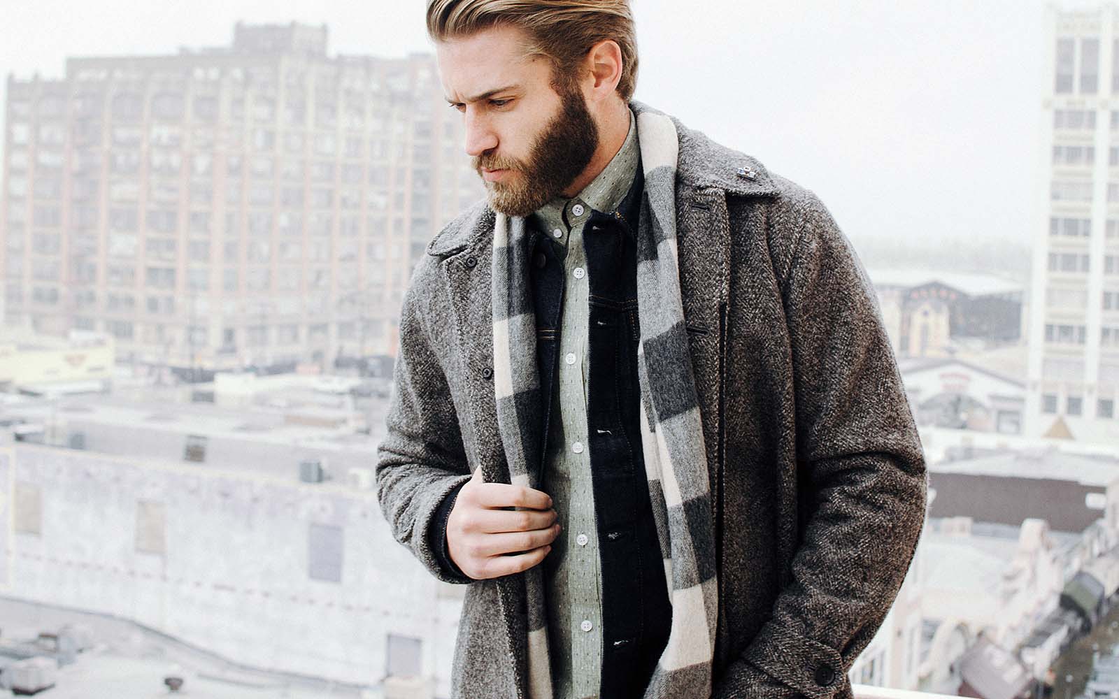 man wearing layered outfit
