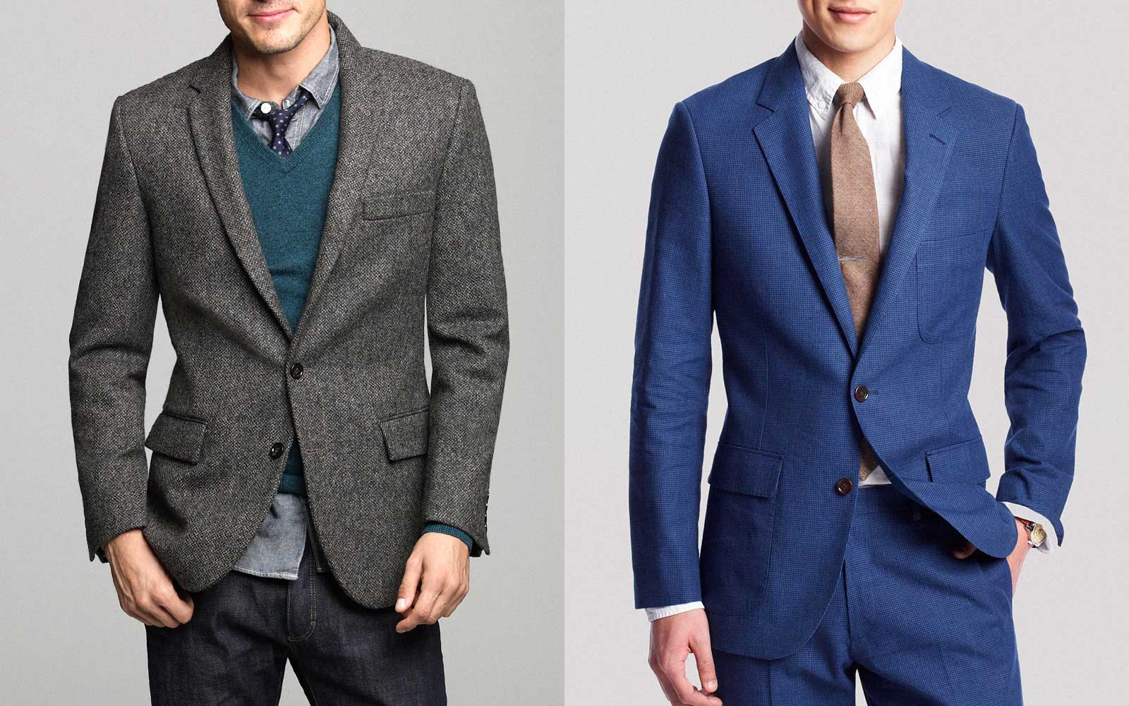 Men suits and blazers size conversion