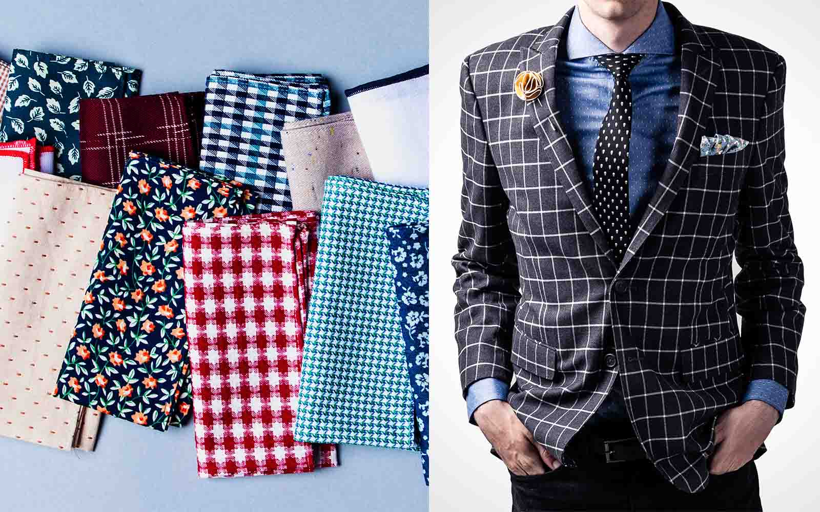 Handkerchief MENS Hankie Top Pocket Square NEW Four Colour Design 