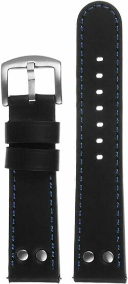 DASSARI Aviator Pilot Leather Quick Release Watch Band Strap With Silver Rivets E1657516631856