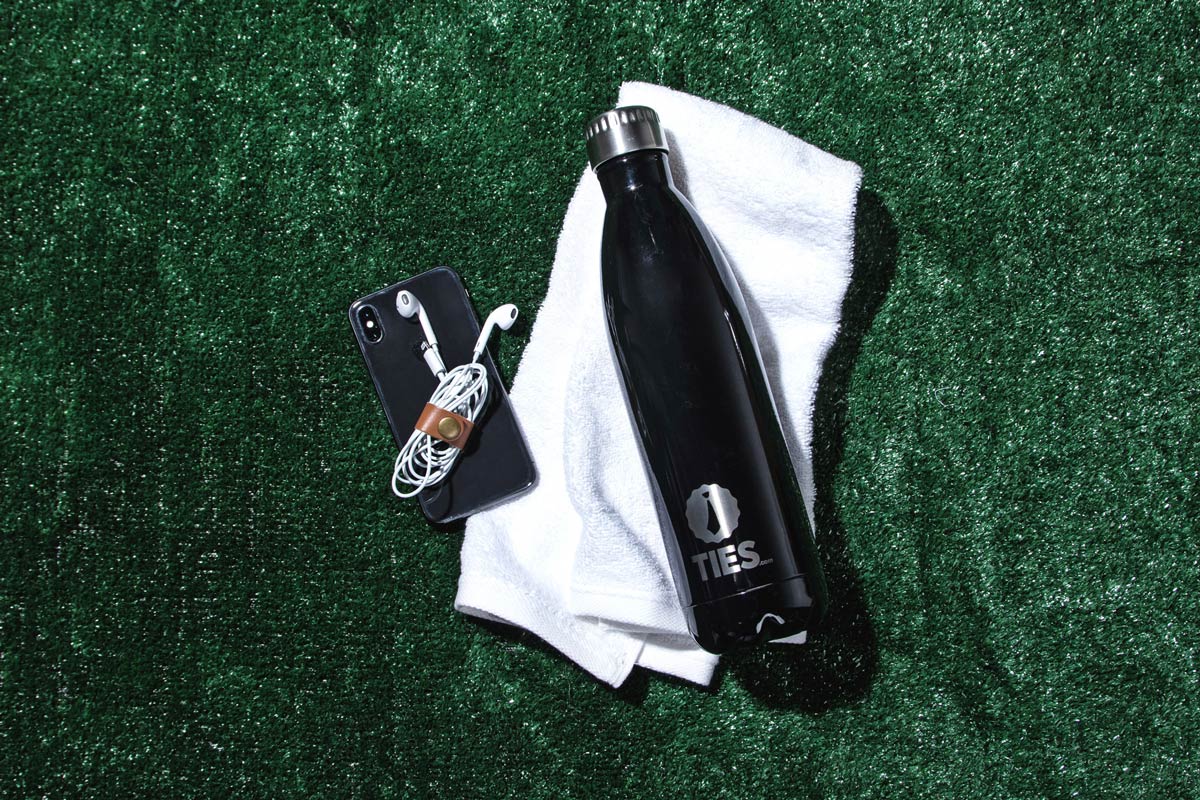 Gym Water Bottle and Towel