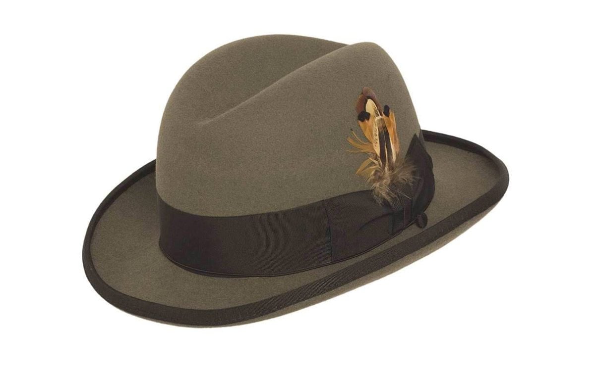 Homburg Hat with Feather