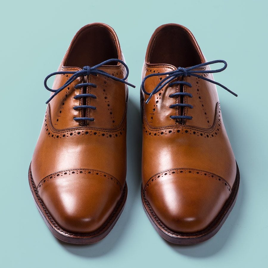 Dress shoes with straight laced 