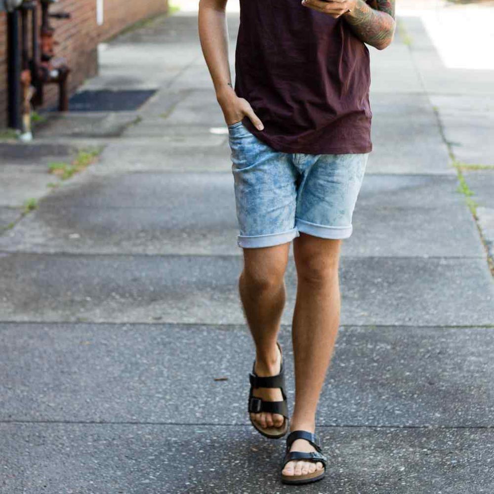 Men's Sandal Styling Jeans with Sandals