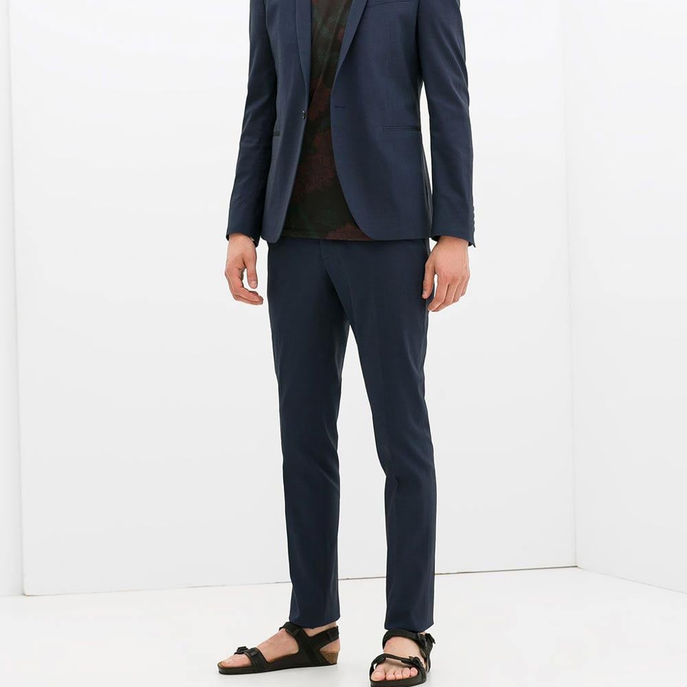 Suit and Sandals Outfit