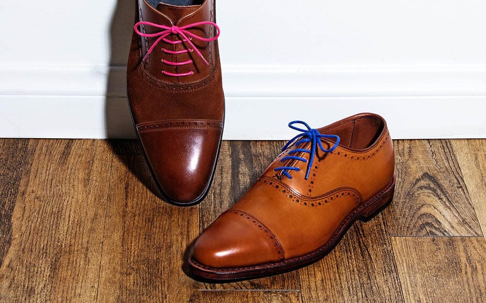 preppy style oxfords and colorful laces