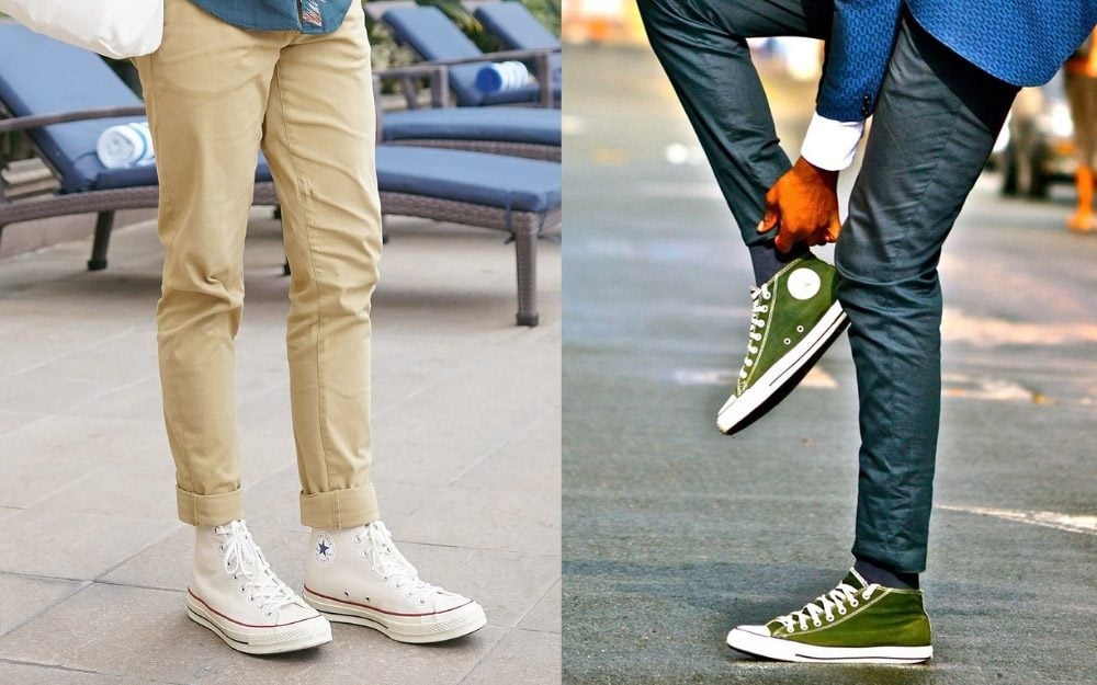 chuck taylor high tops with shorts