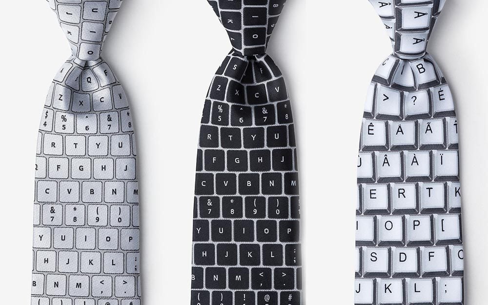 great influencers QWERTY tie
