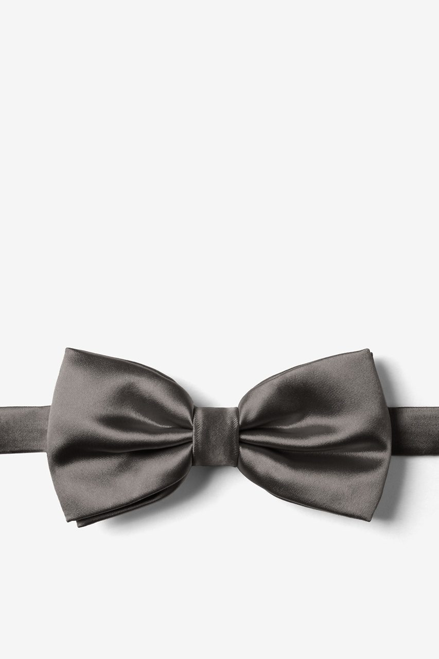 Pewter Pre Tied Bow Tie