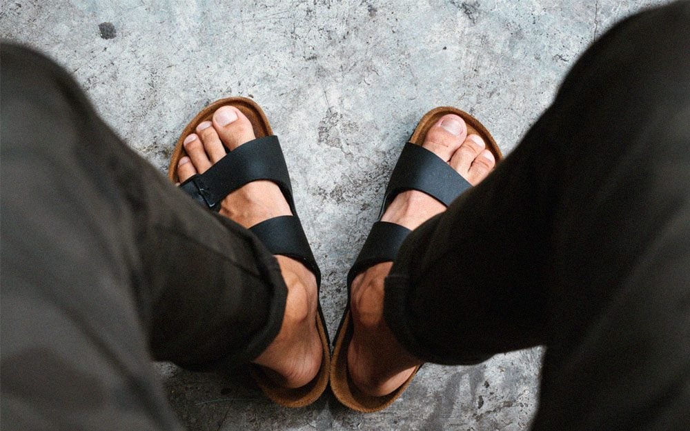 european fashion for men hiking sandals