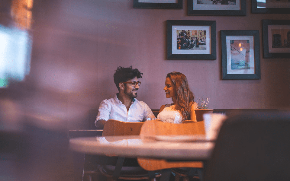 Couple in Coffee Shop