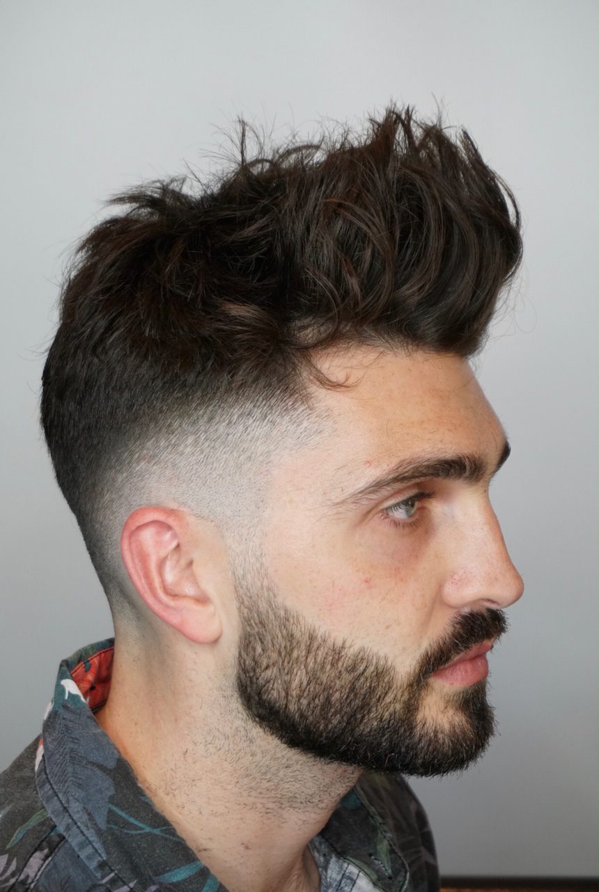  Textured Top + Taper Fade and Beard