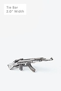 AK-47 Antiqued Silver Tie Bar Photo (0)