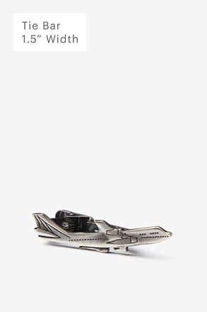 Just Plane Crazy Antiqued Silver Tie Bar