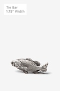 Kiss My Bass Antiqued Silver Tie Bar Photo (0)