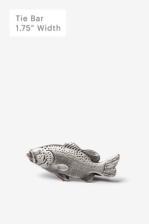 Kiss My Bass Antiqued Silver Tie Bar