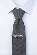 Toot Your Own Horn Antiqued Silver Tie Bar Photo (2)
