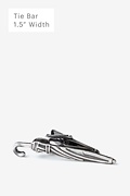 Umbrella Antiqued Silver Tie Bar Photo (0)