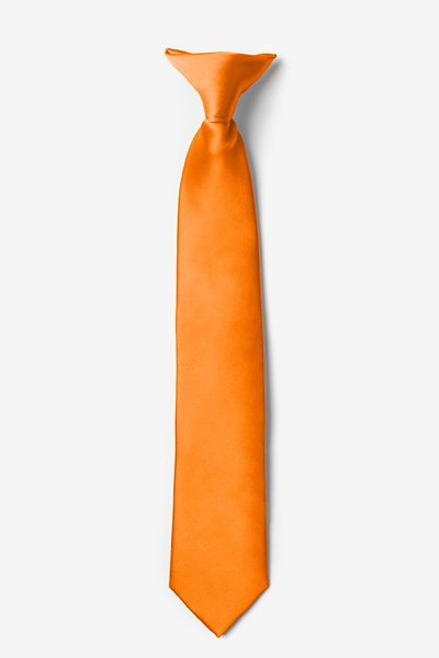 Apricot Microfiber Apricot Clip-on Tie For Boys