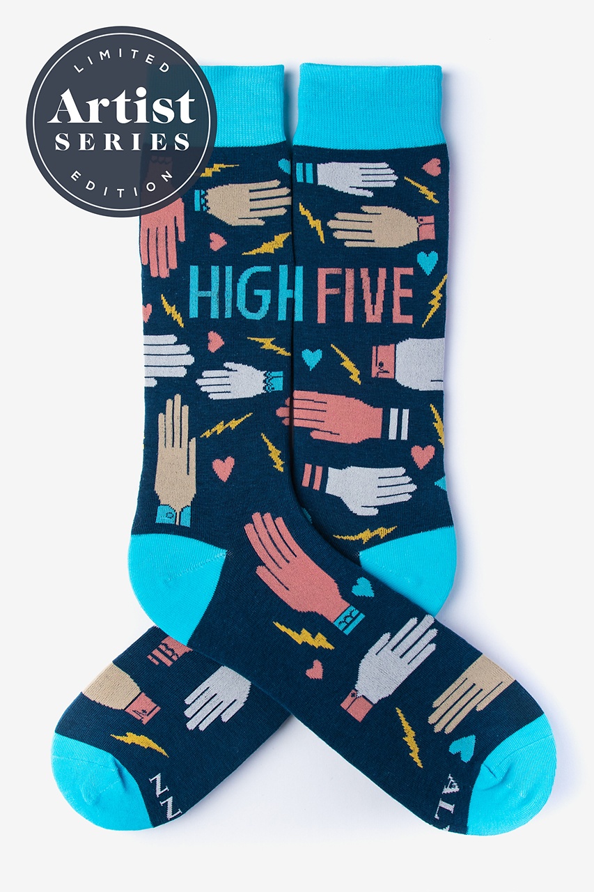 Alynn® X Lisa Congdon High Five Aqua Sock Photo (0)