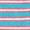Aqua Carded Cotton Beverly Hills Stripe Sock