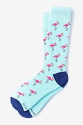 Flocking Fabulous Aqua Medium-Large Sock Photo (0)