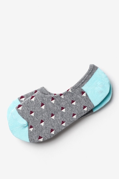 Aqua Carded Cotton La Habra No-Show Sock | Ties.com