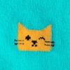 Aqua Carded Cotton Not Kitten Around Medium-Large Sock