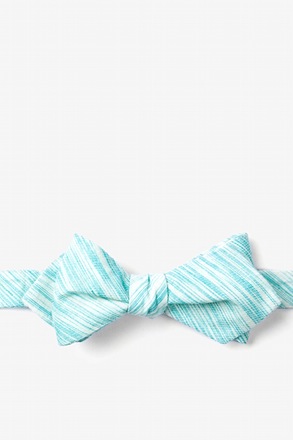 Aqua Scott Diamond Tip Bow Tie