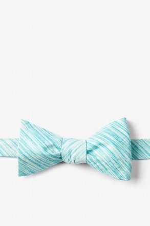 Aqua Scott Self-Tie Bow Tie