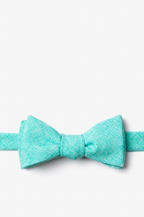 _Tioga Aqua Skinny Bow Tie_