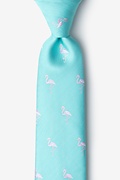 Flamingos Aqua Extra Long Tie Photo (0)